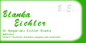 blanka eichler business card